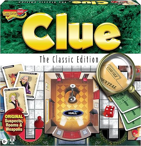 Jego de mesa de misterio de Winning Moves Clue Edición clásica, ninguno , Multicolor