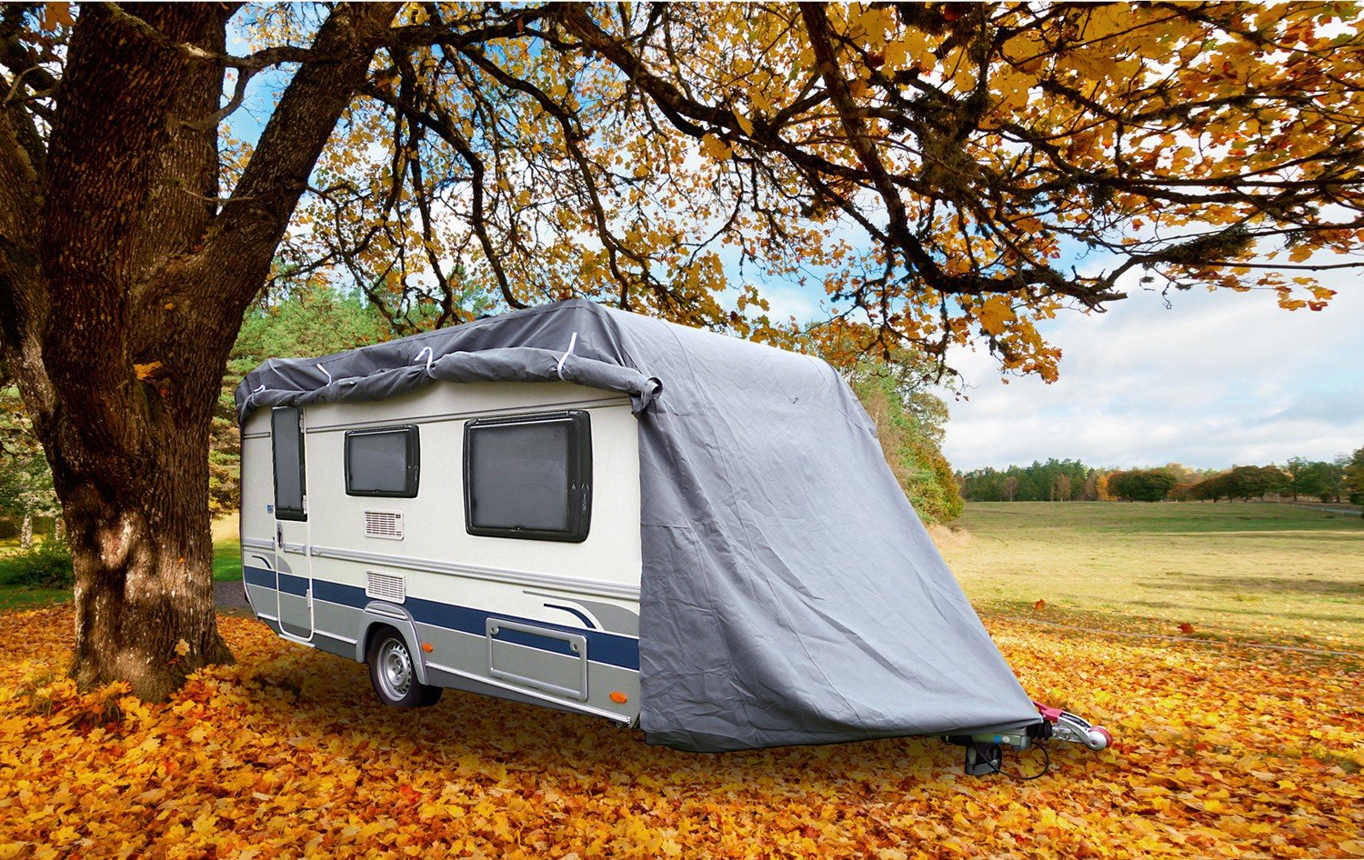 GreenYard® Bâche de Protection pour Caravane ou Camping-Car | Taille L 610 x 250 x 220 cm | Housse de Camping | Protection Contre la poussière et l'humidité | Résistant à l'eau et Respirant | Durable