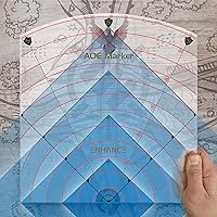 Vista 4 de Enhance Plantilla AOE de hechizos de 60 pies – Marcador de área de efecto DND para alfombrilla de rejilla de batalla de 1 pulgada o terreno sin