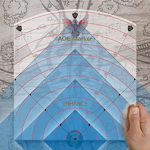 Miniatura 4 de Enhance Plantilla AOE de hechizos de 60 pies  Marcador de área de efecto DND para alfombrilla de rejilla de batalla de 1 pulgada o terreno sin
