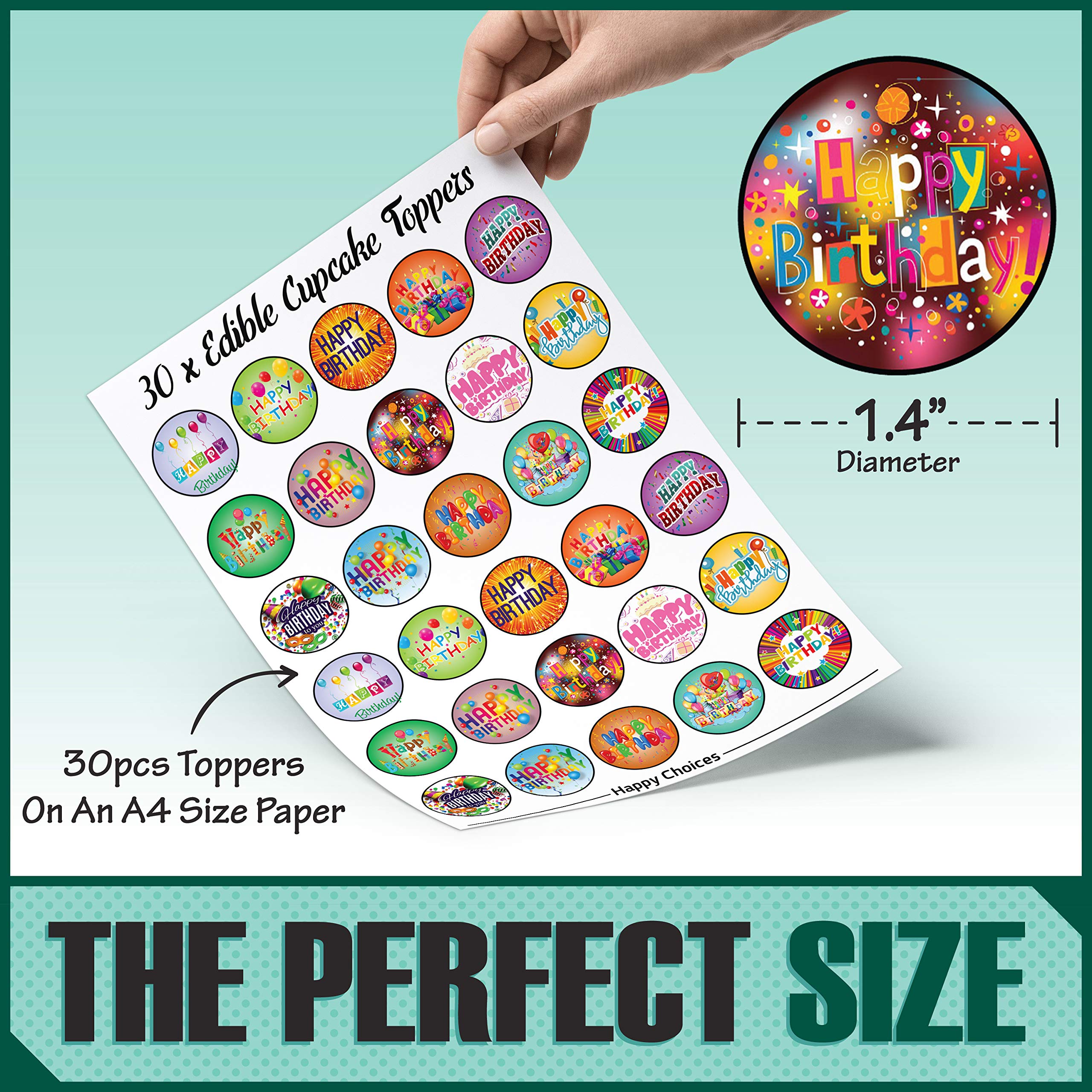 Buy 13 pcs happy birthday cake topper edible alphabet cupcake toppers