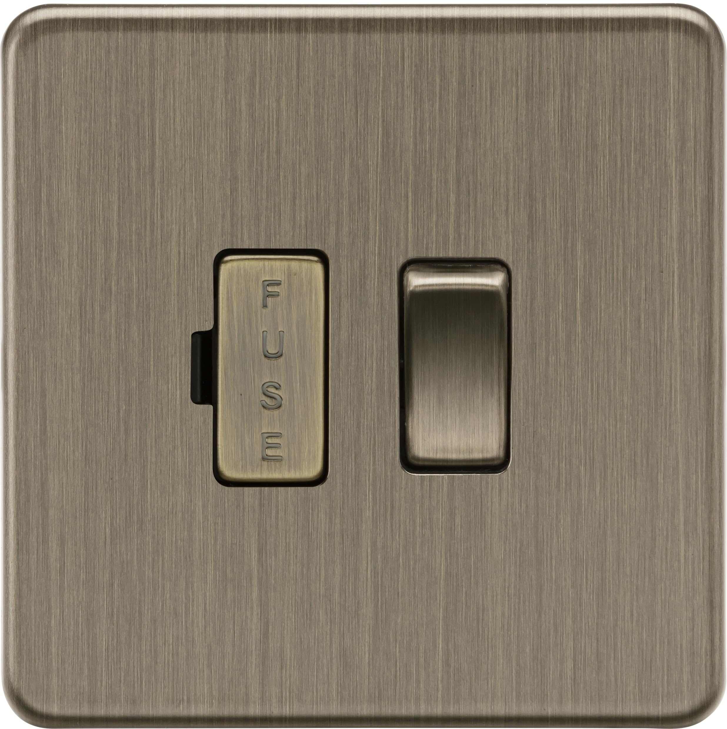 Knightsbridge 13A Switched Fused Spur Unit - Antique Brass