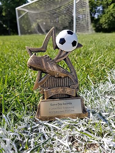 Miniatura 2 de Same Day Awards Trofeo Star Soccer de 6 pulgadas, grabado incluido (6 pulgadas)