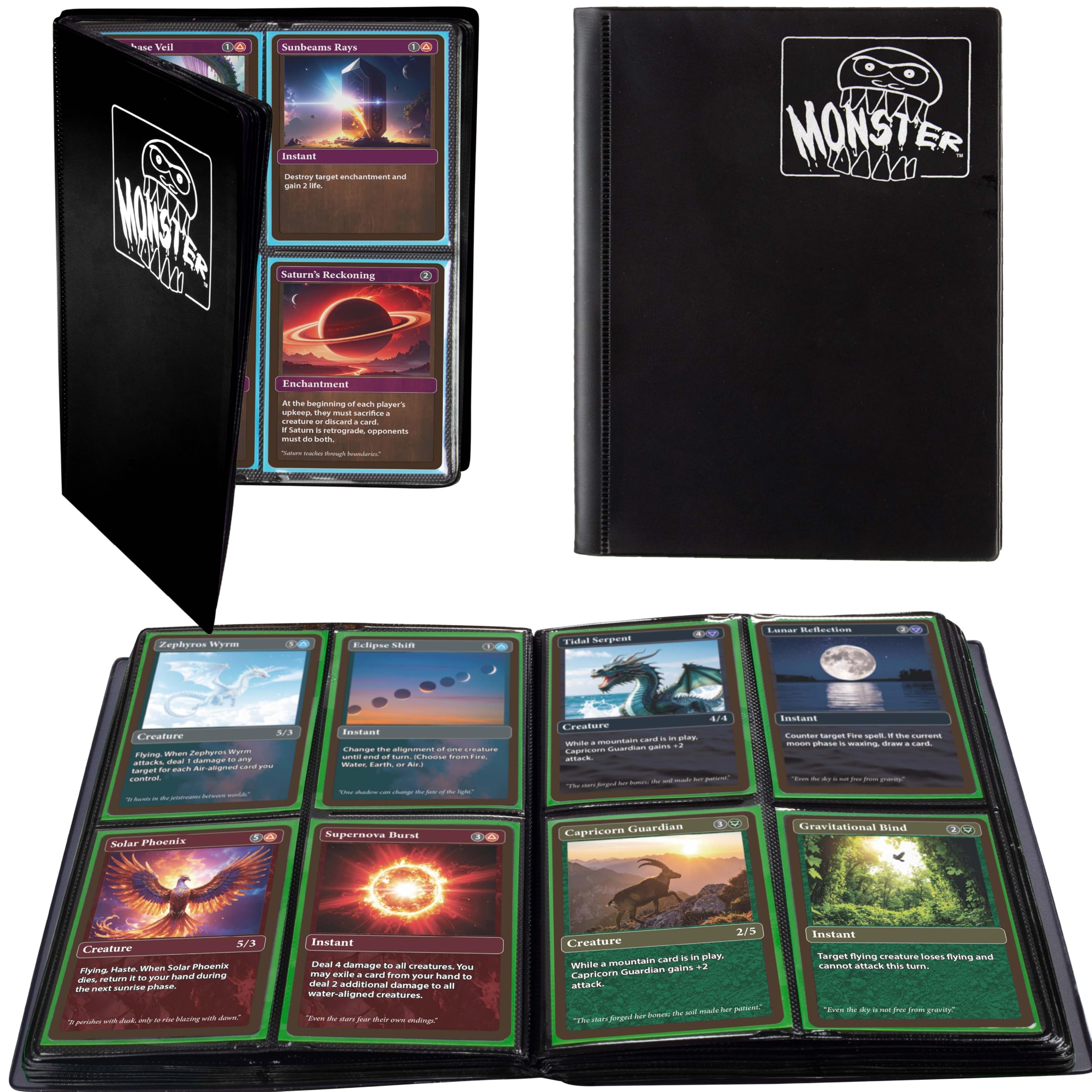 Amazon.com: Monster 4 Pocket Trading Card Album - Matte Black