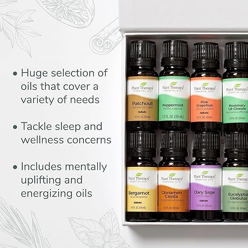 Miniatura 2 de Juego de 14 aceites esenciales de primera calidad. Incluye aceites 100% puros de grado terapéutico de Bergamota, salvia esclarea, canela, eucalipto,