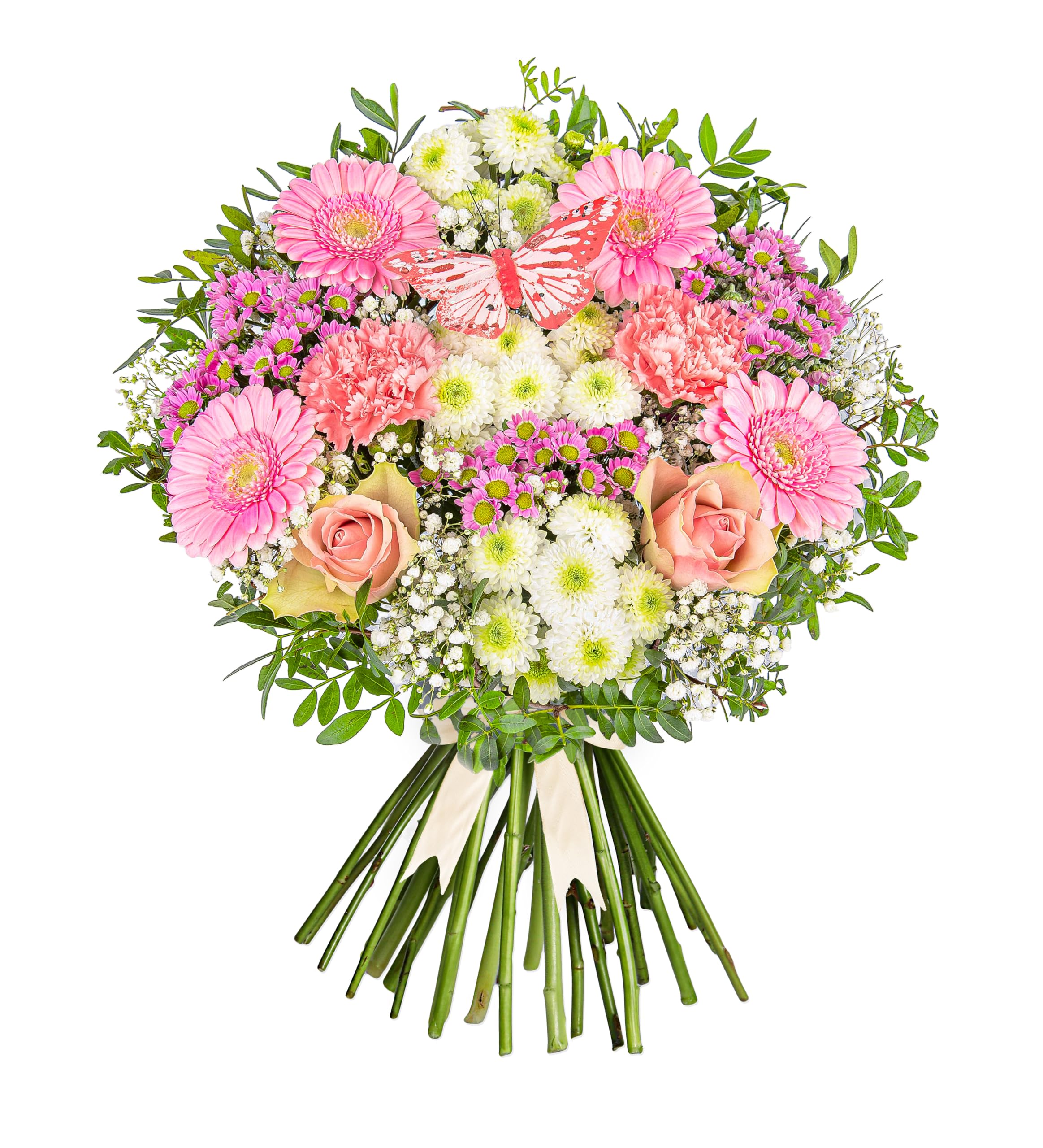 Pastel Meadows - Fresh Flowers - Birthday, Anniversary, Get Well, Thank You, Occasion Flower - Cut Floral Arrangement for Home Décor, Gifts, Weddings, Sympathy, Celebrations, Mothers Day - Medium