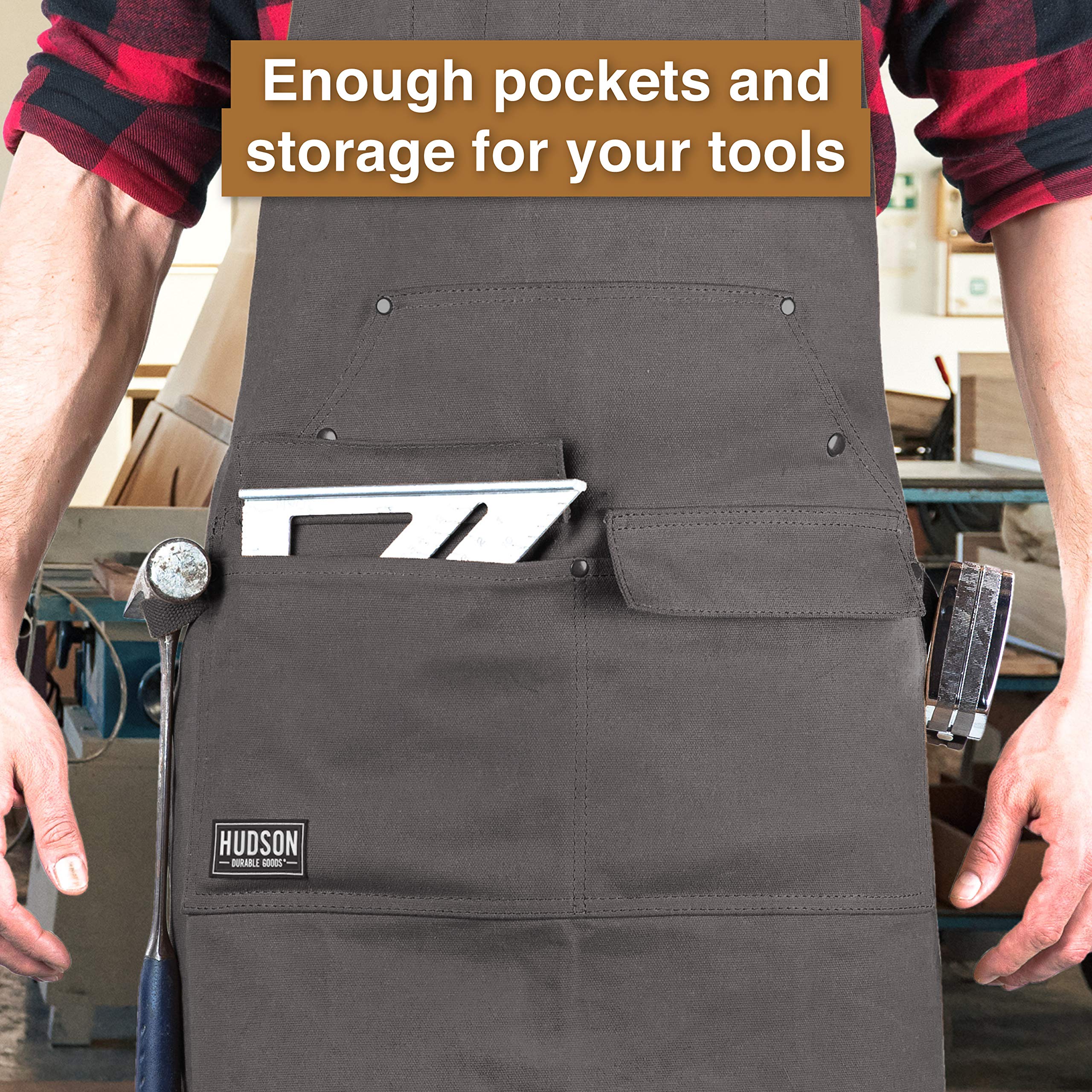 Hudson Durable Goods Heavy Duty Waxed Canvas Apron
