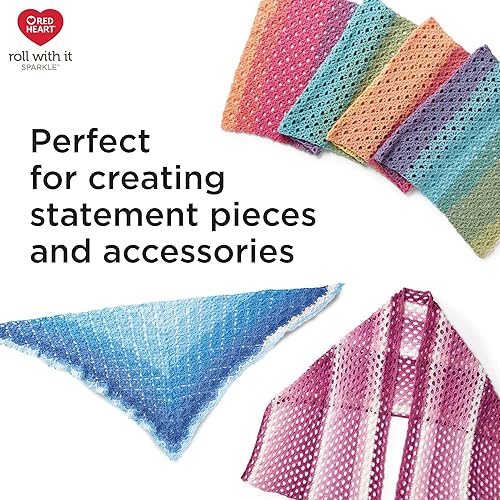 Miniatura 6 de Red Heart Roll with It Sparkle Yarn, paquete de 3, Pixie 3 unidades