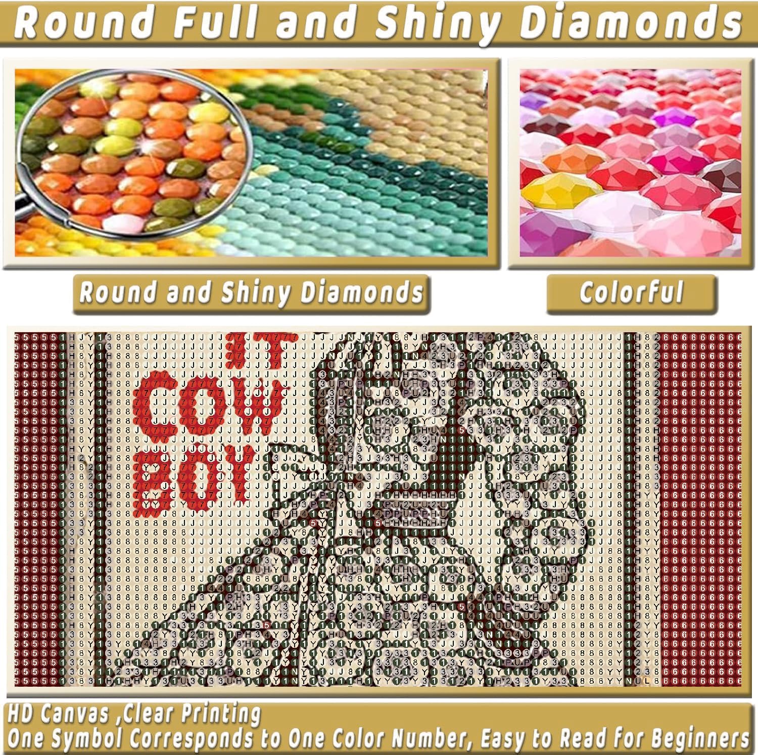 Cool It Cow Boy Diamond Art Kits for Adults Diamond Painting Kit Beginner
