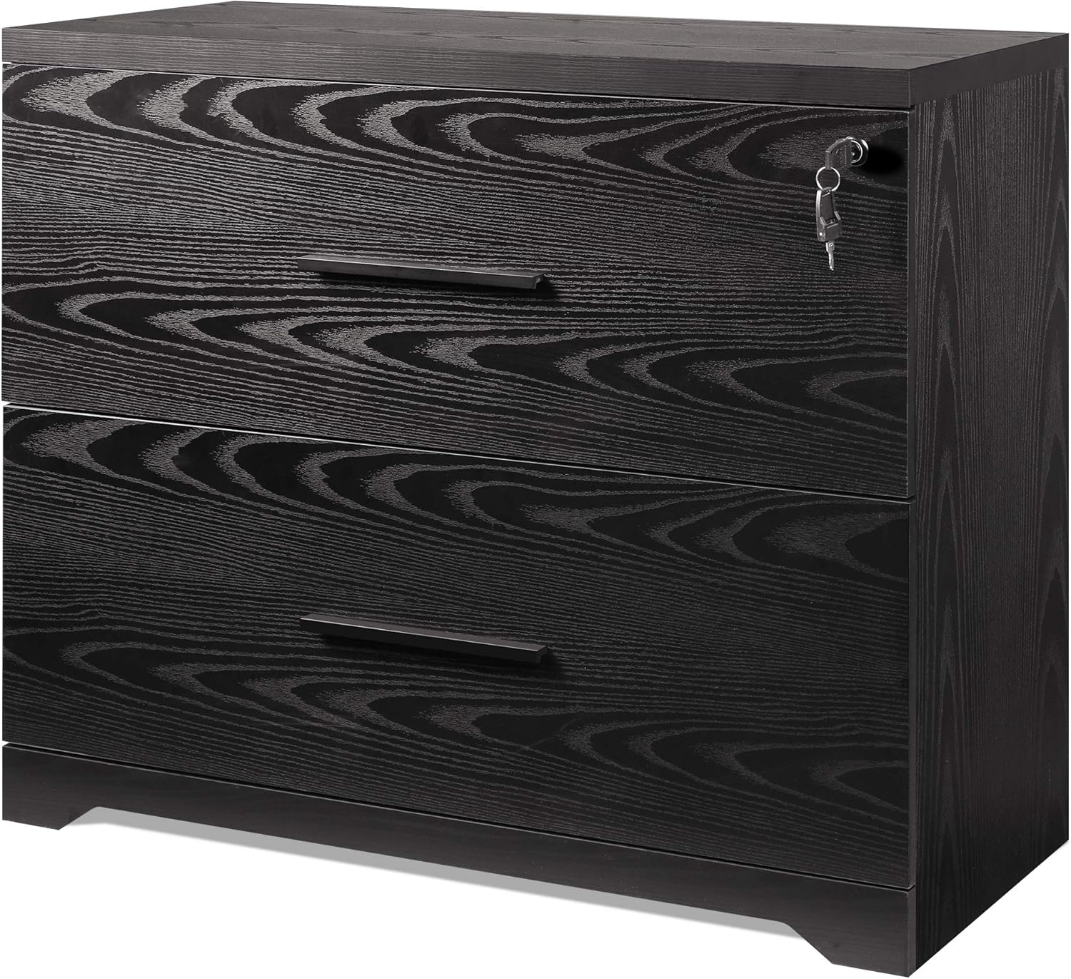 DEVAISE 2-Drawer Wood Lateral File Cabinet with Lock for Home Office, Black : Office Products