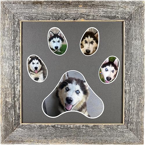 Miniatura 1 de BARNWOODUSA Marco de collage de huellas de patas, marco de fotos con estampado de patas de perro o gato, marco de fotos para mascotas de 5