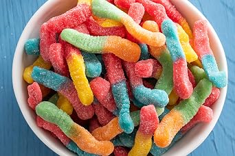 Trolli Sour Brite Crawlers Gummy Candy, 5 Ounce Bag, Pack of 12