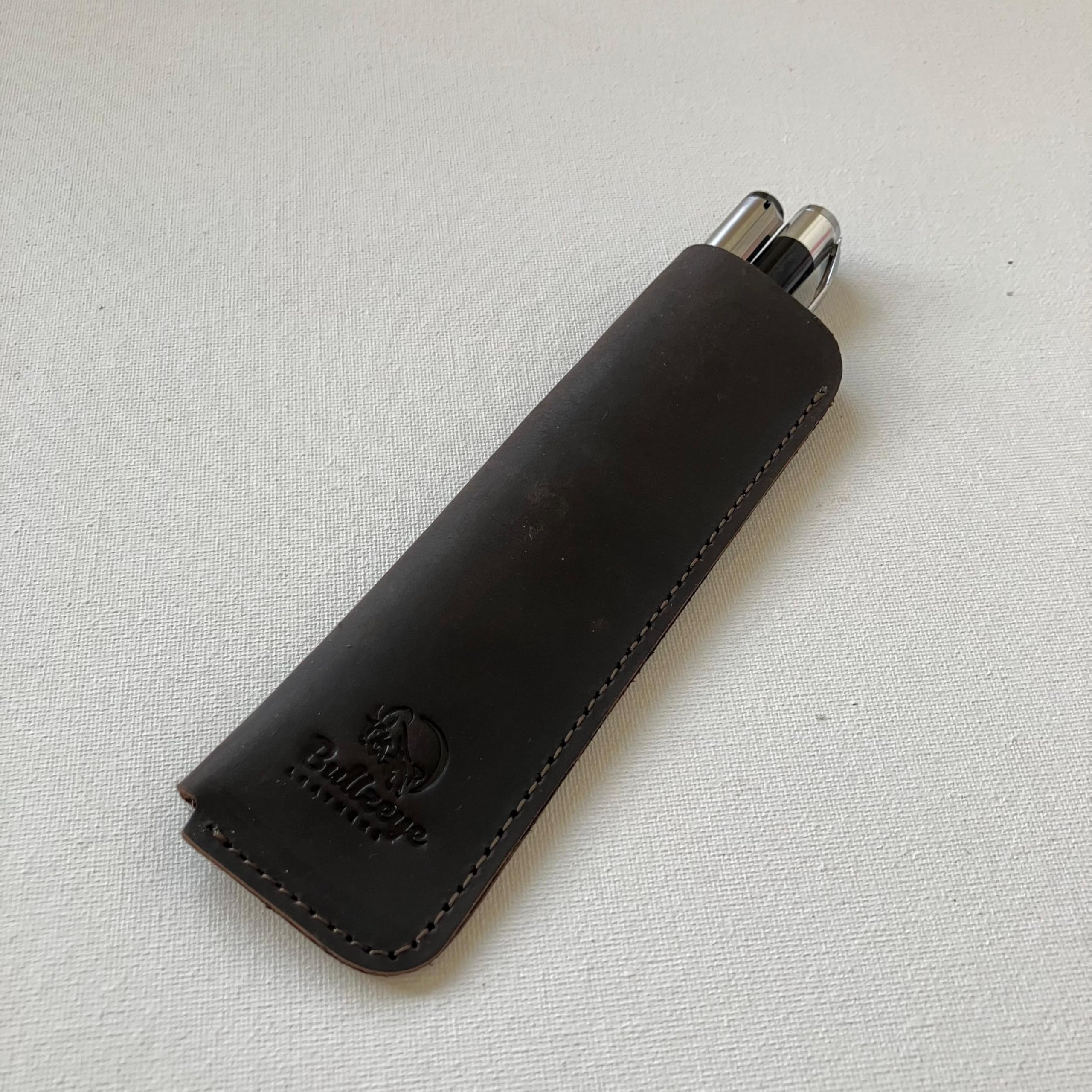 Bullzeye Leathers Leather Dual Pen Case (Brown) 2