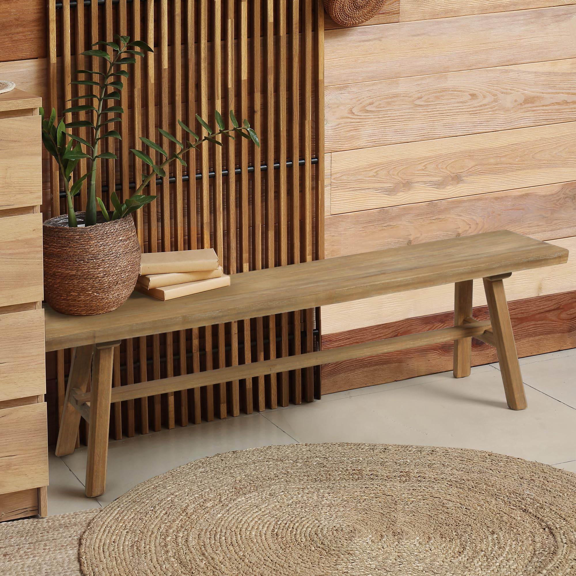 Wnutrees 63 Farmhouse Wood Bench