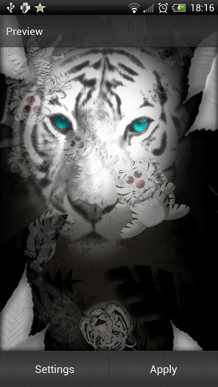 White Tiger Live Wallpaper App on the Amazon Appstore