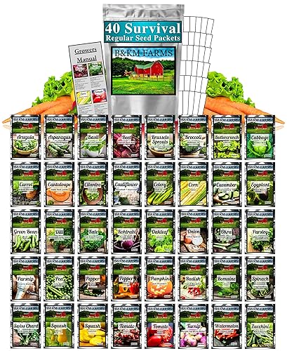 Miniatura 1 de 40 semillas de verduras y frutas para plantar tu equipo de jardín de semillas en el hogar al aire libre e interior. 10,900 semillas, 40 marcadores