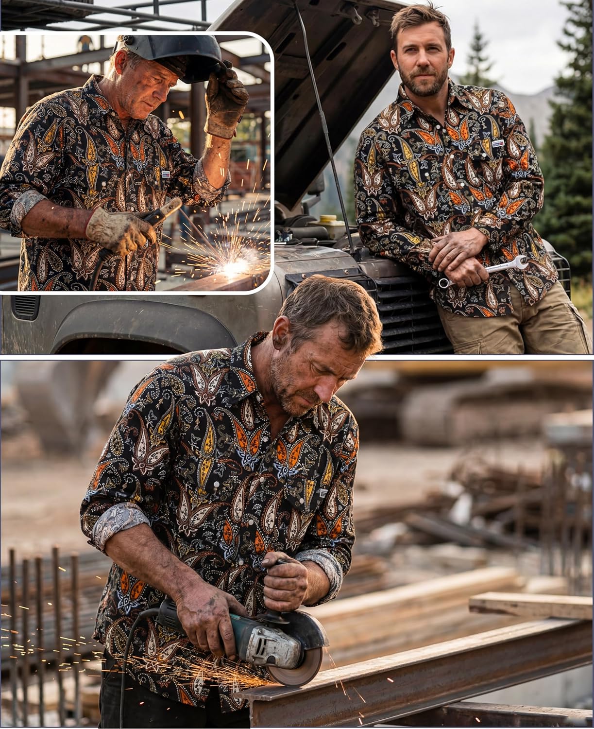 TICOMELA FR Shirt for Men Flame Resistant Shirts 6.5oz Light Weight Plaid Men's Fire Retardant Shirts - Image 5