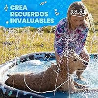 Vista 6 de SplashEZ Almohadilla de Salpicaduras Antideslizante para Niños y Perros, 69'' Almohadilla de Salpicaduras Extra Grande con Rociador para Niños
