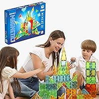 Geomag Magnetic Tiles Gems 100 - Costruzioni Magnetiche 100 Pezzi 3D Tessere Pannelli