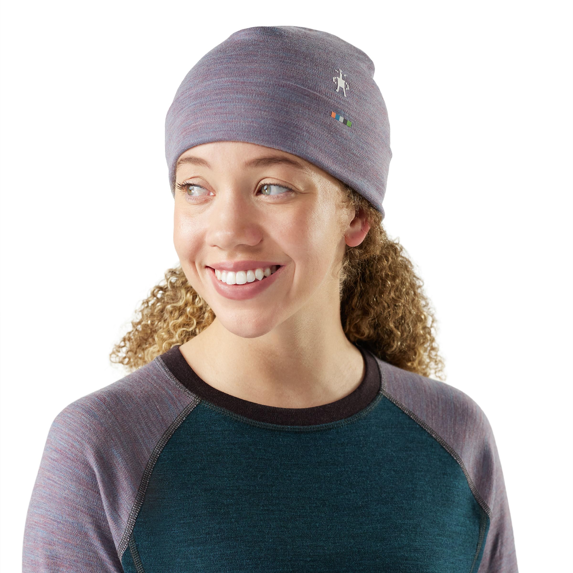 Photo 1 of SmartWool Unisex Thermal Merino Reversible Cuffed Beanie Chalk Violet Heather One Size