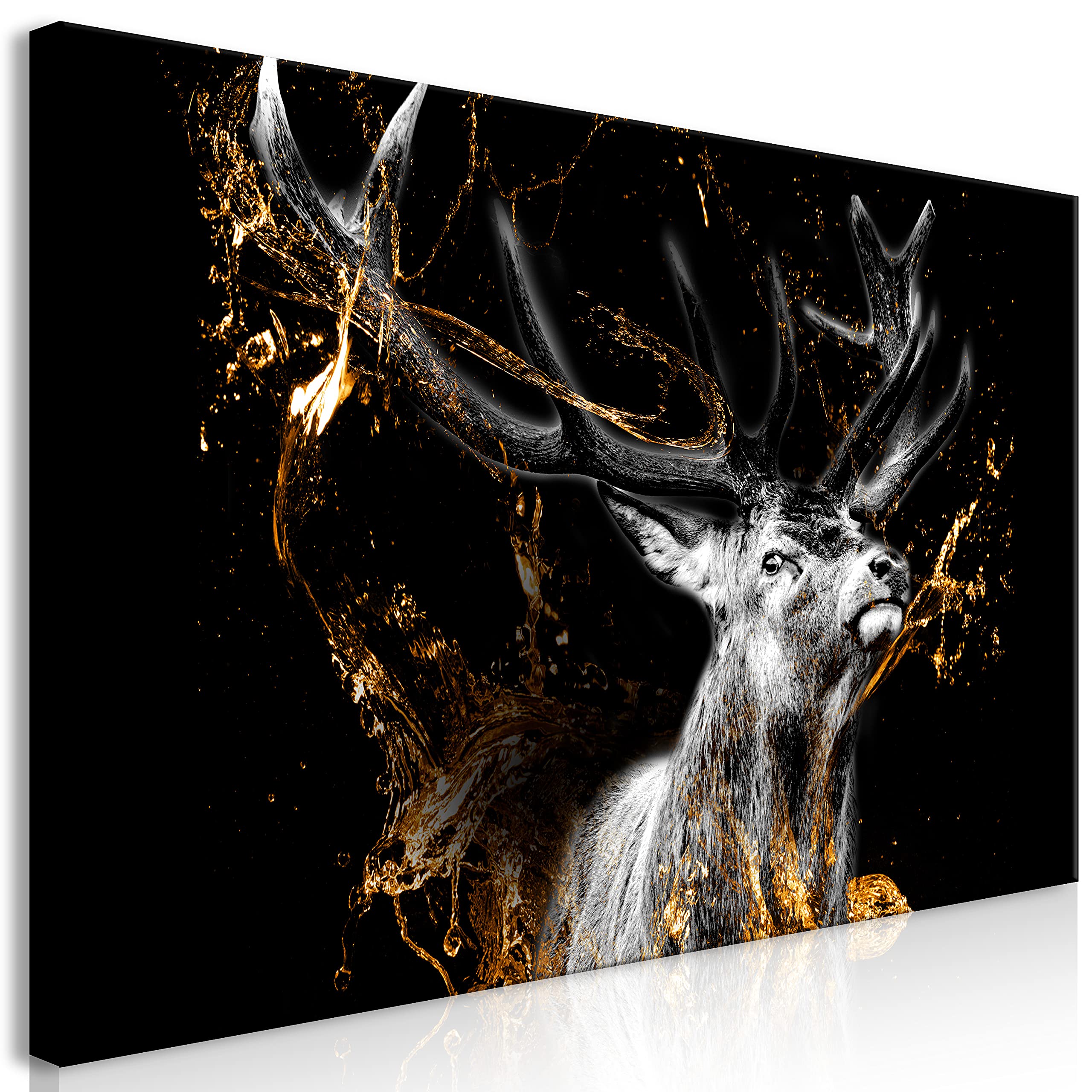 murando - Leinwandbild Tier Abstrakt schwarz, 160x80 cm, Schlafzimmer
