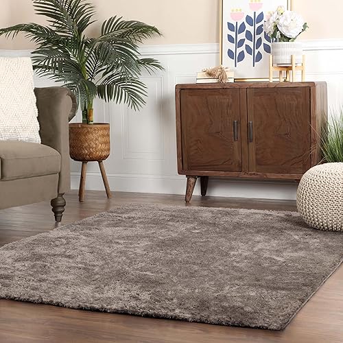Superior Alfombra de área grande para interiores con respaldo de espuma antideslizante, ultra suave y esponjosa para sala de estar, dormitorio,