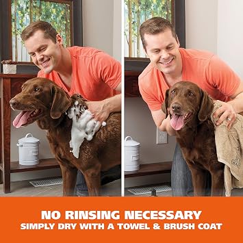 Wahl USA Pet Friendly Waterless No Rinse Shampoo for Animals Lavender & Chamomile Scented - Cleaning, Conditioning, Detangling, Moisturizing Shampoo for Dogs 7.1 Oz - Model 820014A