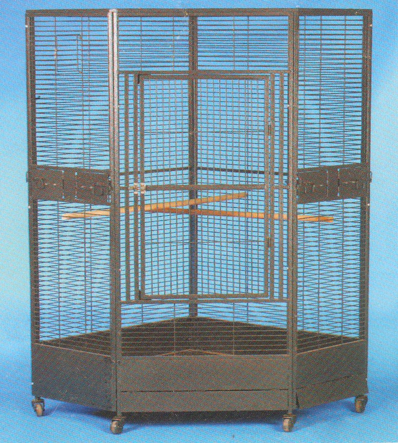 Huge XX-Large Parrot Escape Jumbo Corner Cage with Seed Skirt Perfect for Large Parrots, African Greys, Macaws, Cockatoos, Large Birds/Parrots