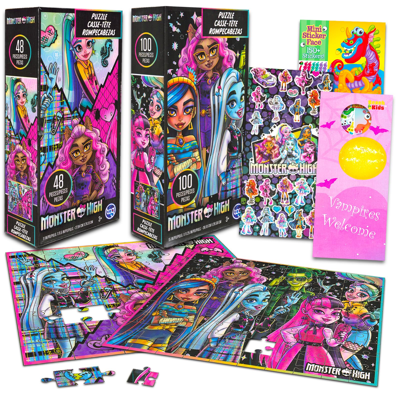 Monster High Puzzle per bambini, età 4-8 - Confezione da 2