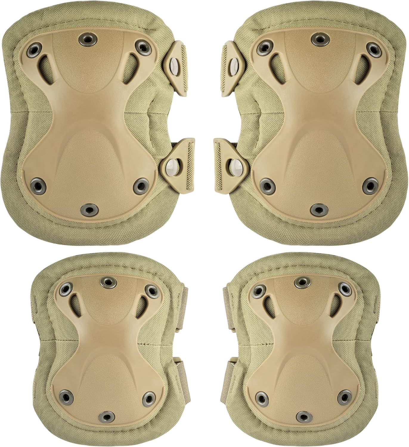 Professional Tactical Combat Knee and Elbow Protective Pads Sets Advanced Tactical Gear Set for Airsoft Paintball Hunting Army Skate Outdoor Sports…
