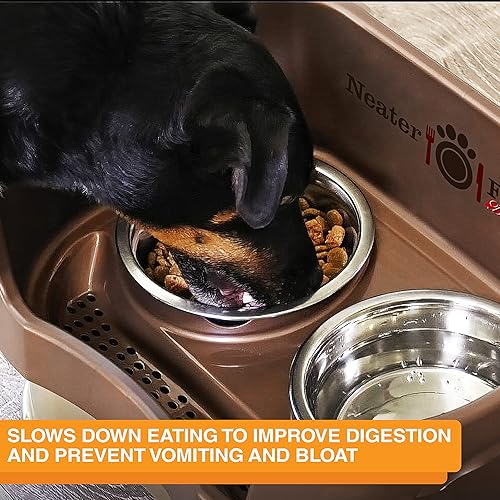 Miniatura 4 de Neater Pet Brands - Tazón de acero inoxidable para alimentación lenta que se adapta a los comederos Neater Feeders grandes y a la mayoría de los