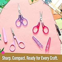 Vista 9 de Beaditive Juego de tijeras para detalles de alta precisión (2 piezas) puntas afiladas y finas, corte de papel, álbumes de recortes, costura