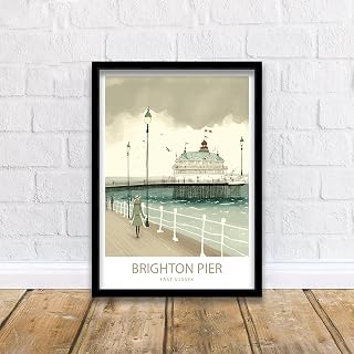Brighton Pier Art Print, Brighton Print, Brighton Art, Brighton Pier Print, Brighton Poster, Seaside, Brighton Pier Poster, Brighton Pier Photo,245