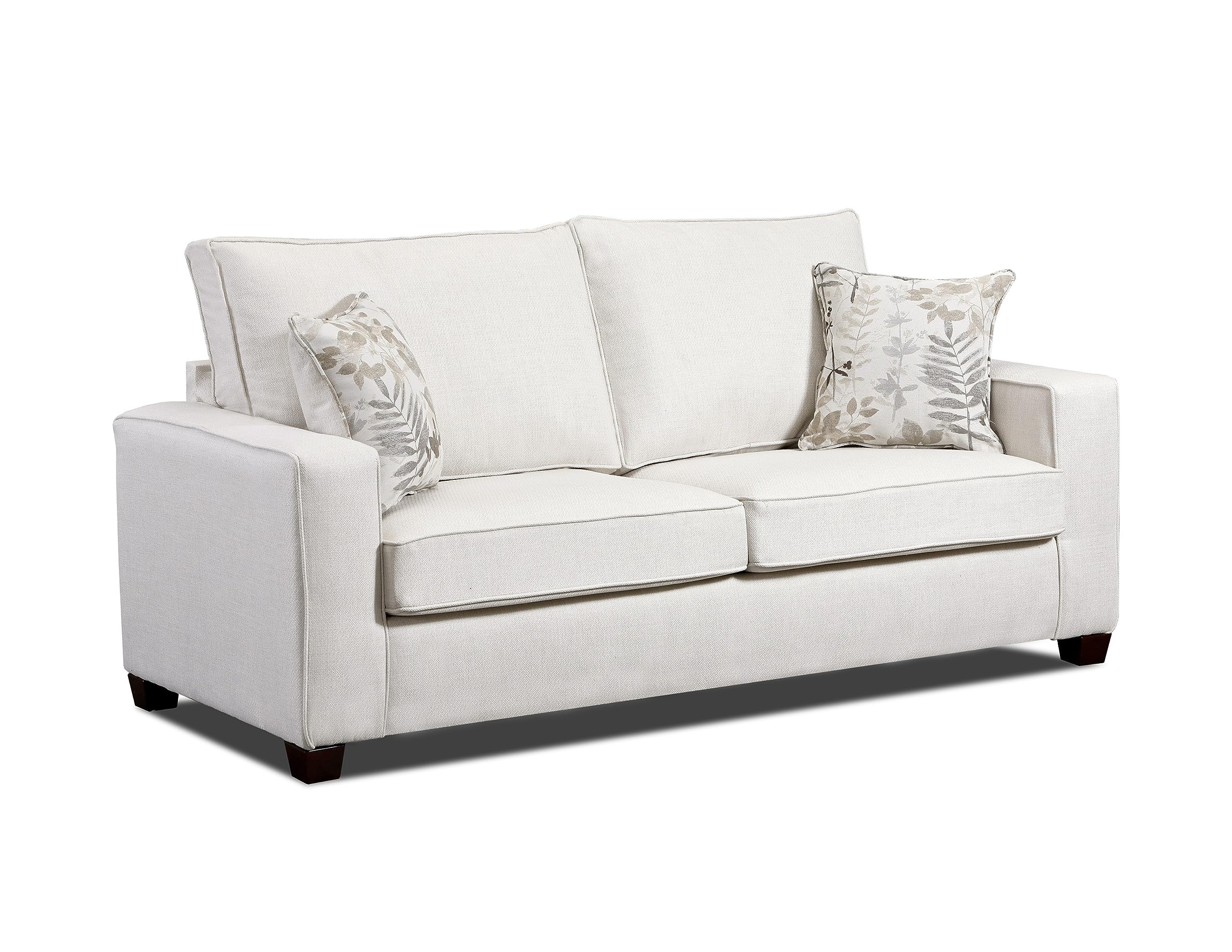 Relay Linen Sofa Sleeper with Two Throw Pillows