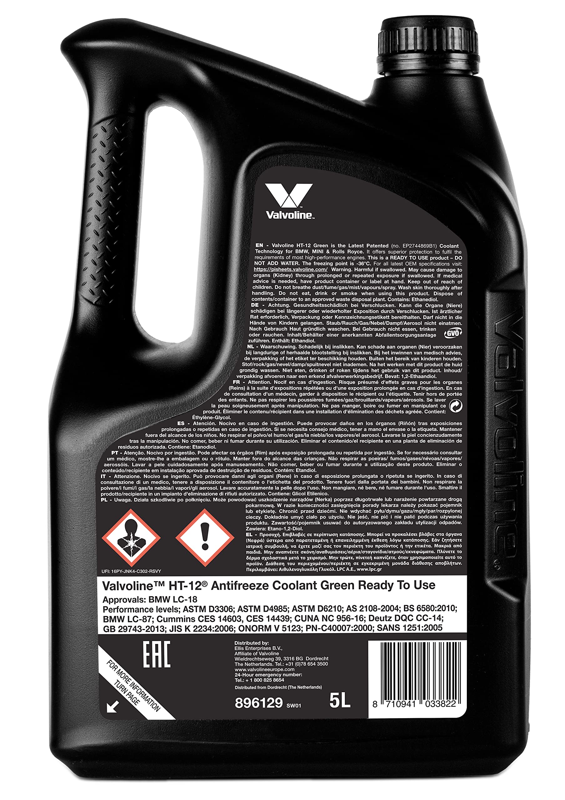 Valvoline 896129 Anticongelante 5L verde