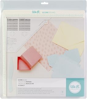 We R Memory Keepers, Trim and Score Board, Includes 12x12 Inch Board and One Scoring Tool, Cuts Large Scrapbook Pages, Small Embellishments, Sturdy Locking, Precise Blades, with Storage Compartment