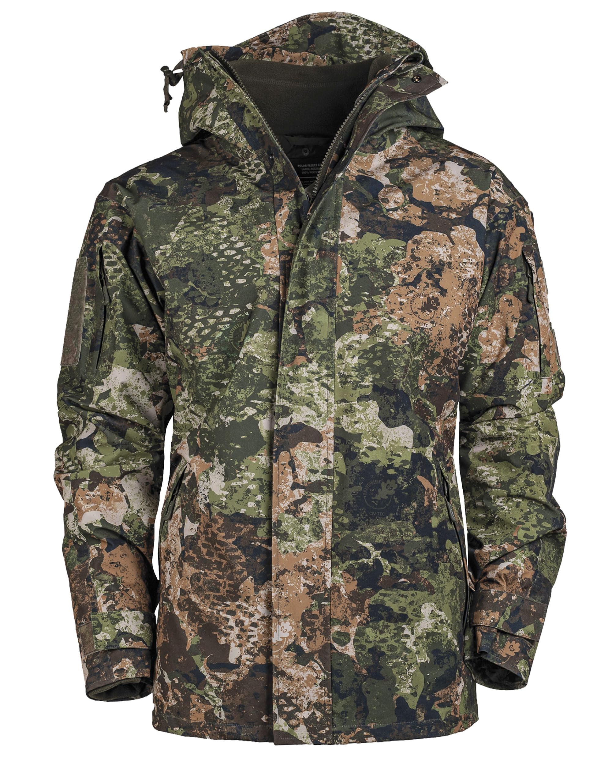 Mil-Tec Ciepła kurtka przeciwdeszczowa unisex • kurtka chroniąca przed wilgocią • kurtka polarowa dla mężczyzn i kobiet • jako kurtka robocza, kurtka wojskowa, polar, kurtka funkcyjna