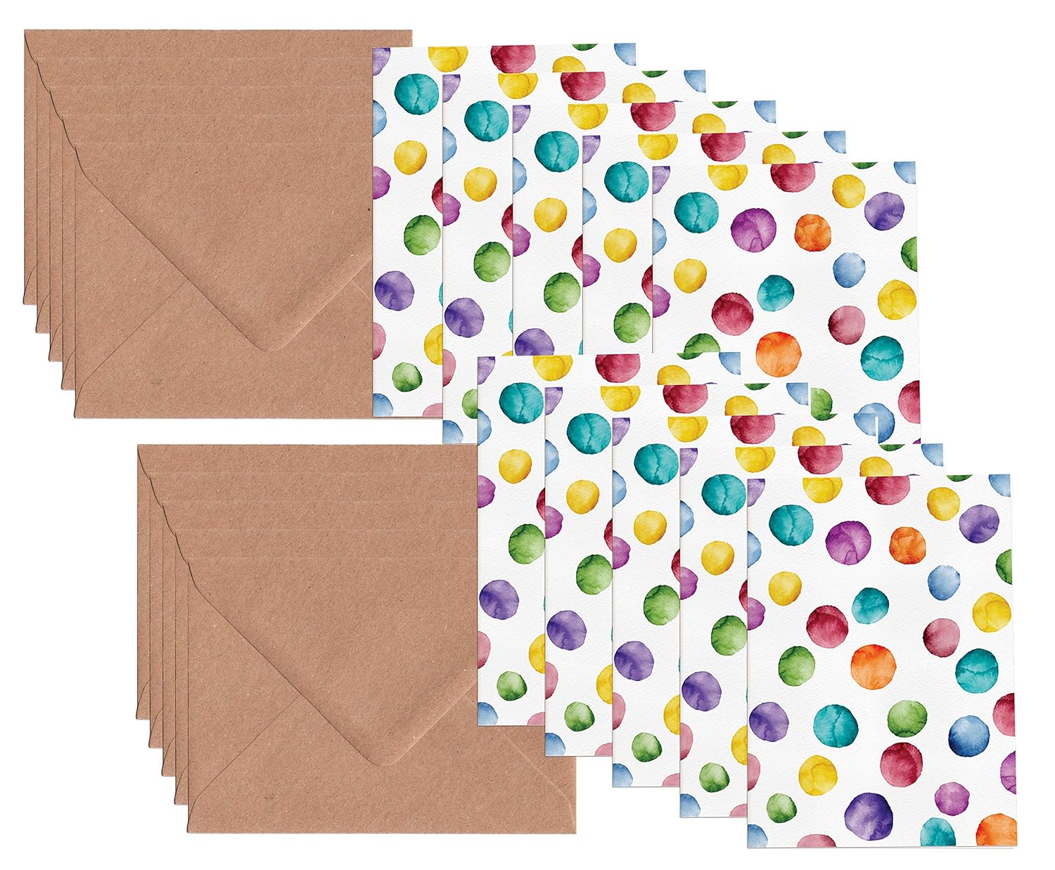 10 x Watercolour Spots Note Cards and Envelopes Amazon.co.uk