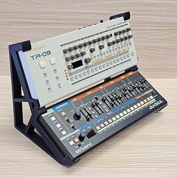 NEW UPDATED DESIGN 2 Tier 3D Printed Angled Desktop Mounting Stand for Roland Boutique A-01 D-05 JP-08 JU-06 JU-06A JX-03 JX-08 SH-01A TB-03 Synthesizer Sound Modules