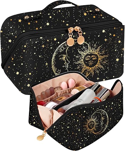 Miniatura 7 de Bistup Bolsa de maquillaje con cremallera media, 4-Fresa negra, Mujer