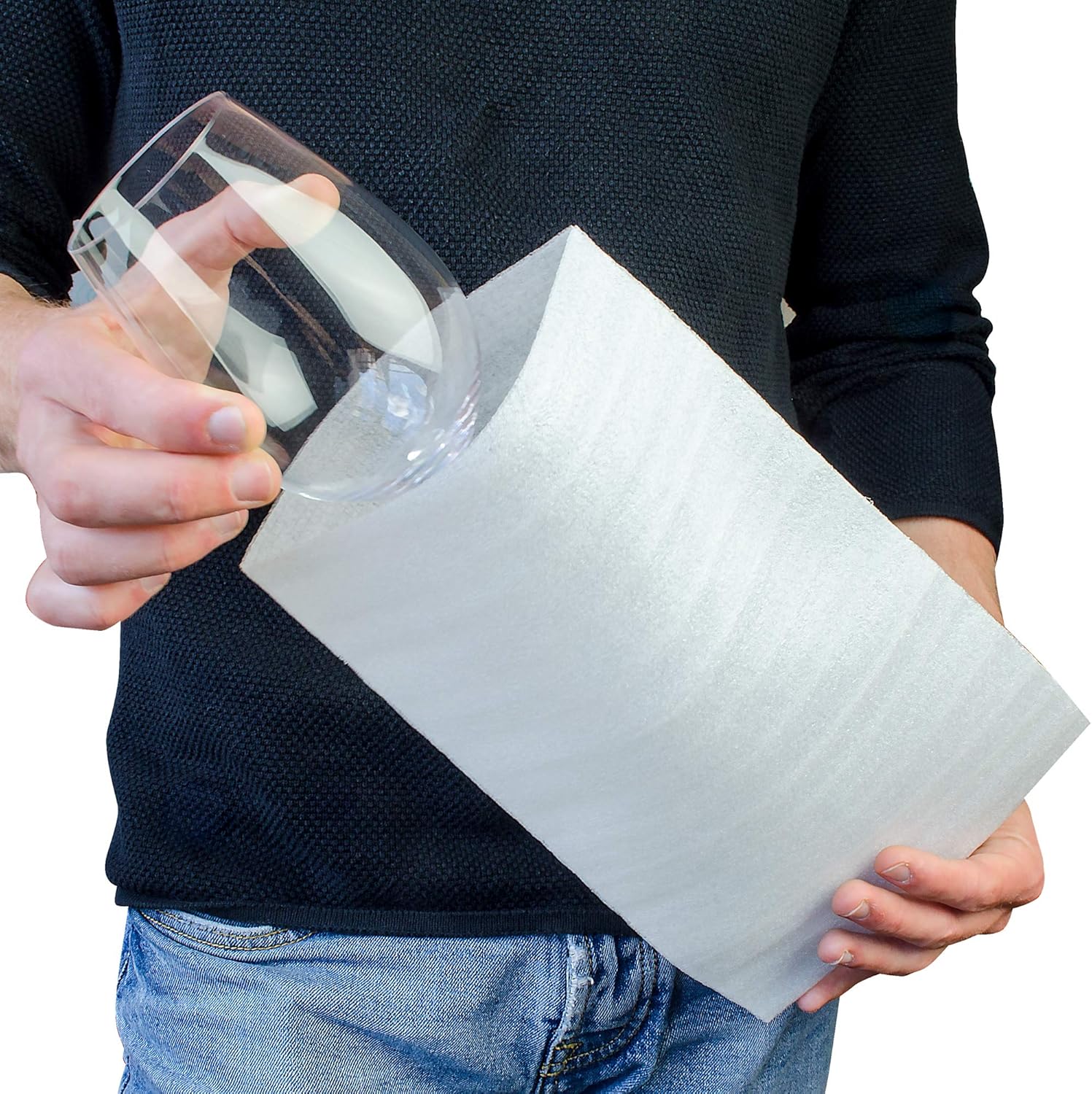 12" x 7" Foam Wrap Pouches - Cushion Pouches to Protect Dishes, Glasses, Cups, Plates and Fragile Items - Alternative to Air Sheets and Bubble Packing Envelopes - Packing Supplies for Moving - 25 Pack : Office Products