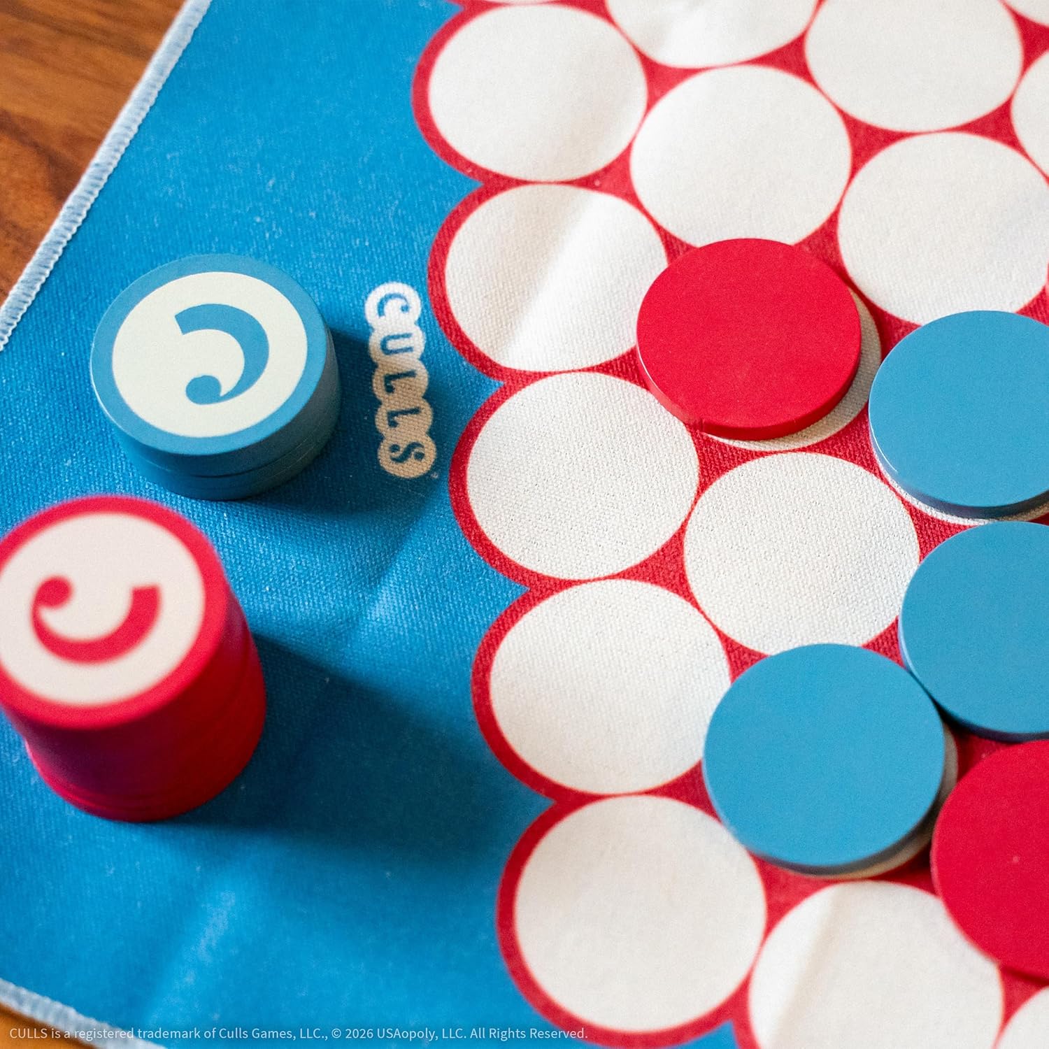 CULLS, an Abstract Strategy Board Game, Smarter Than Checkers and More Fun Than Chess, A Travel Friendly Quick Thinking Tactics Game for Ages 6 & Up, 2-4 Player Family Game, 10+ Minutes Play Time