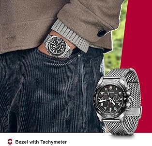 Amazon.com: Victorinox Swiss Army Chronograph Black Dial Mesh
