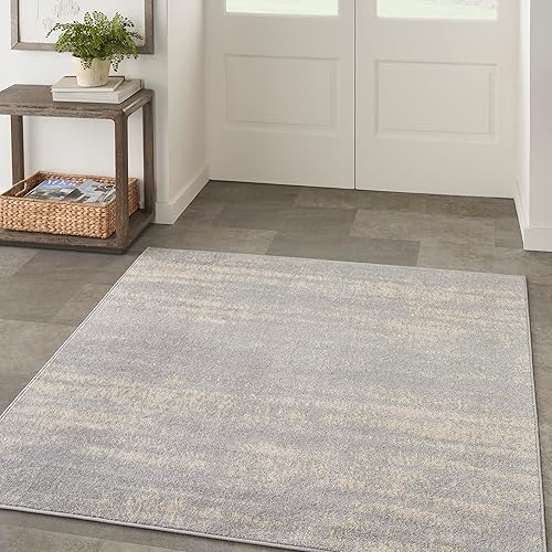 Vista 81 de Nourison Home Essentials - Alfombra moderna de 5 x 7 pies, gris/beige