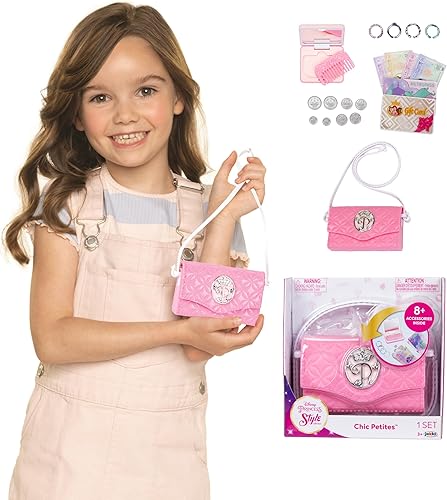 Disney Princess Style Collection - Mini bolso de vinilo suave para niñas con más de 5 accesorios para niñas a partir de 3 años
