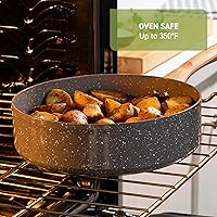 Vista 7 de T-fal Revive Ceramic Cookware Sets, Pots and Pans Set Nonstick, (12 pieces), Ceramic Non stick Coated, Frying Pan, Oven Safe Up To 350°F, Grey