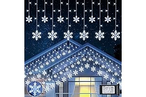 6.5ft 144LED Snowball Curtain Rain String Lights