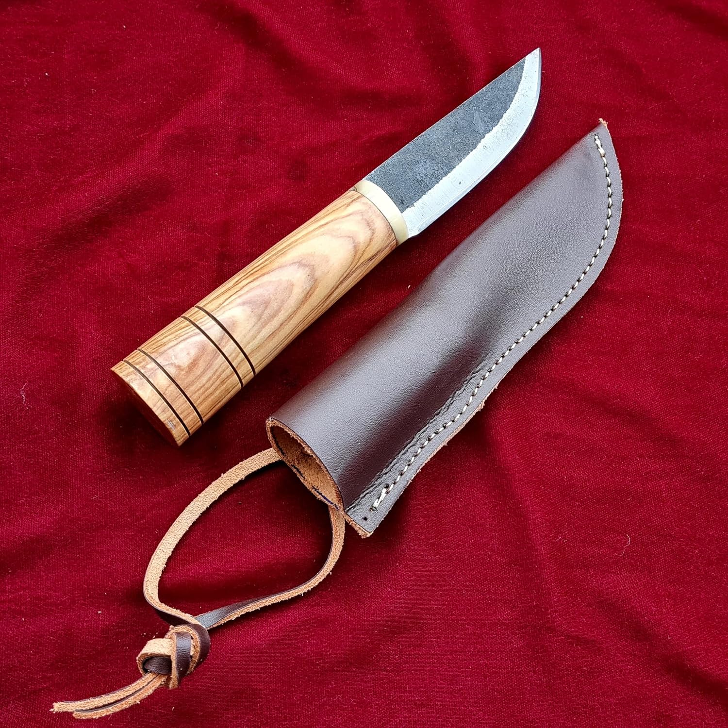 Medieval Knife Handmade Viking Knife Celtic Knife for Garden and Camping with Leather Bag LARP HFK23