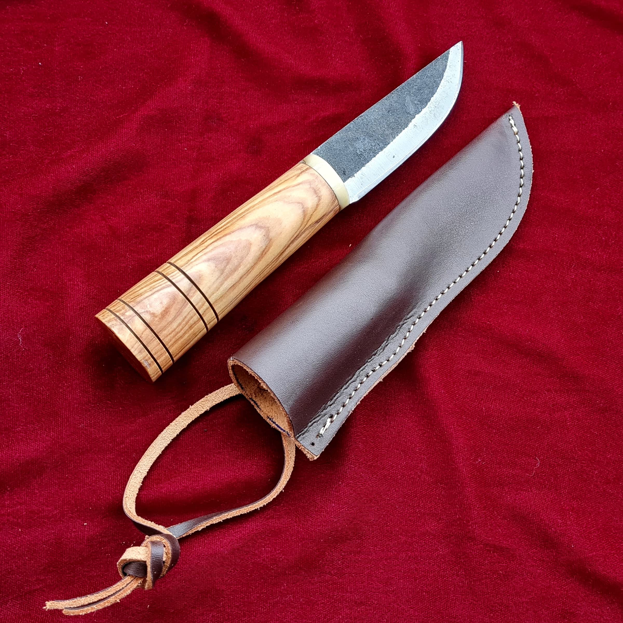 Couteau médiéval viking avec étui en cuir pour GN et reconstitution