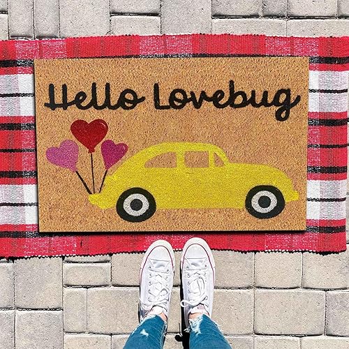 Miniatura 2 de Tapetes para puerta de interior de 23.6 x 15.7 pulgadas, diseño de casa de campo de goma para el día de San Valentín, reina de corazones, feliz día